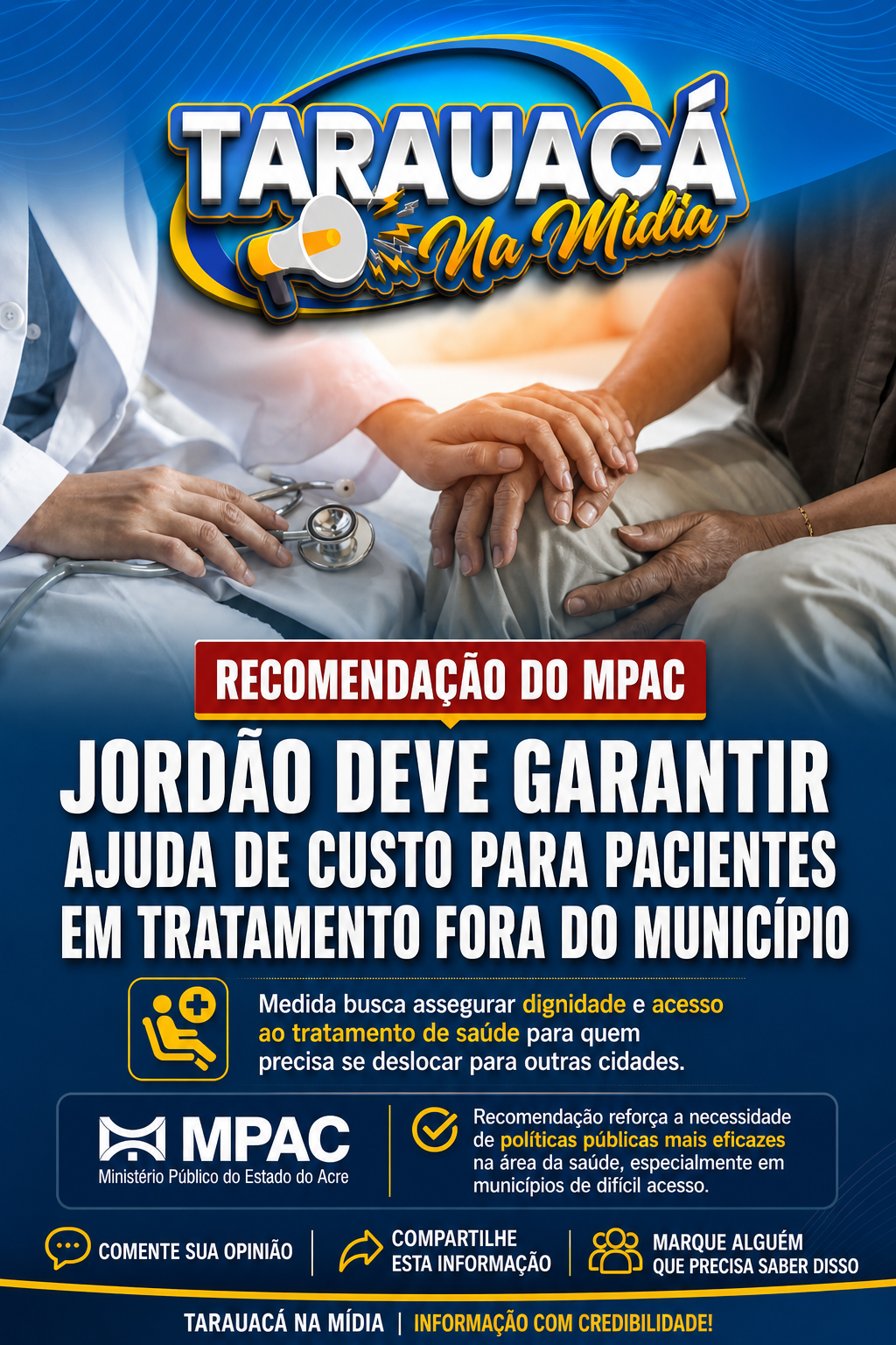 MPAC determina que prefeitura de Jordão pague auxílio a pacientes em tratamento fora do município