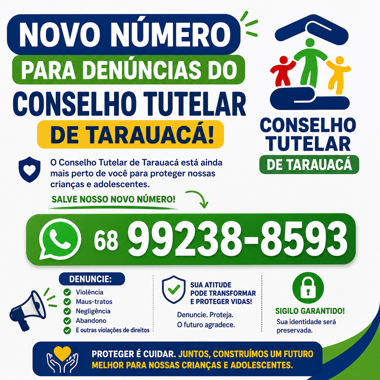 Conselho Tutelar de Tarauacá atualiza canal de atendimento após problema técnico